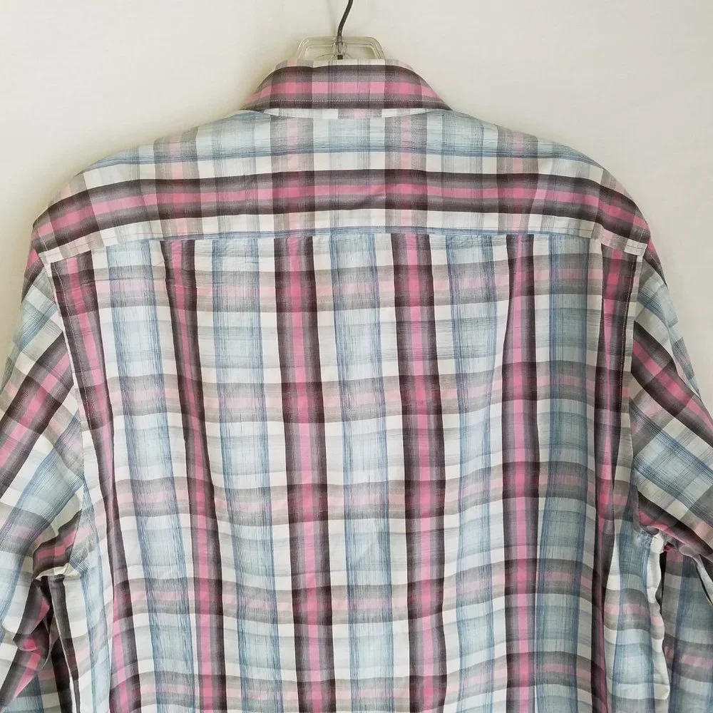 Tommy Bahama Plaid Button Front Long‎ Sleeve Shirt Mens Size Small